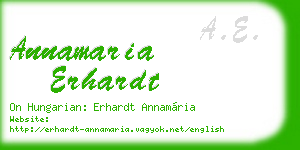 annamaria erhardt business card